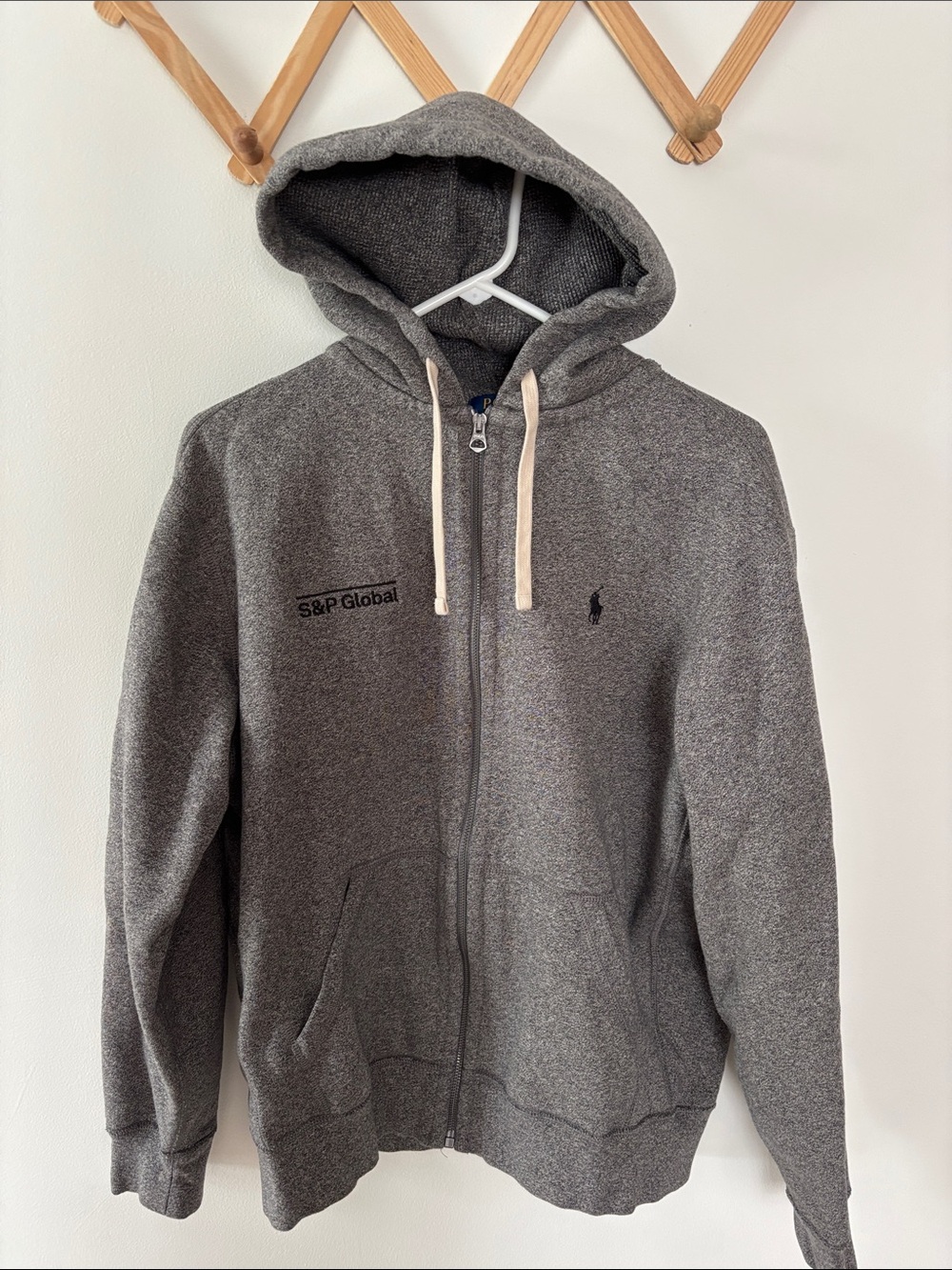 Ralph Lauren Gray Full-Zip Hooded Sweatshirt